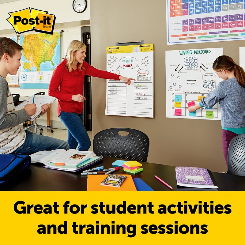 Post-it Super Sticky Easel Pads 25x30 Inches White 3 Pack for Meetings