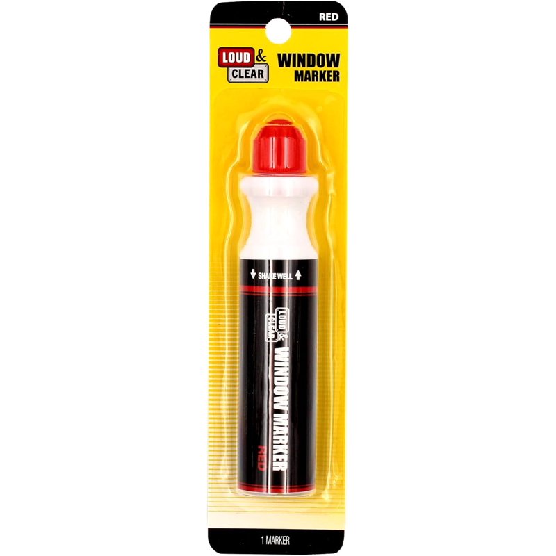 Liquid Chalk Markers for Windows & Cars - Washable, Vibrant White & Red