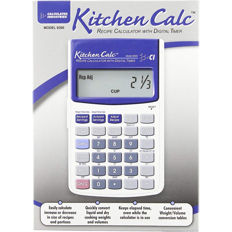Recipe Calculator Digital Timer KitchenCalc 8300 Handheld or Desktop