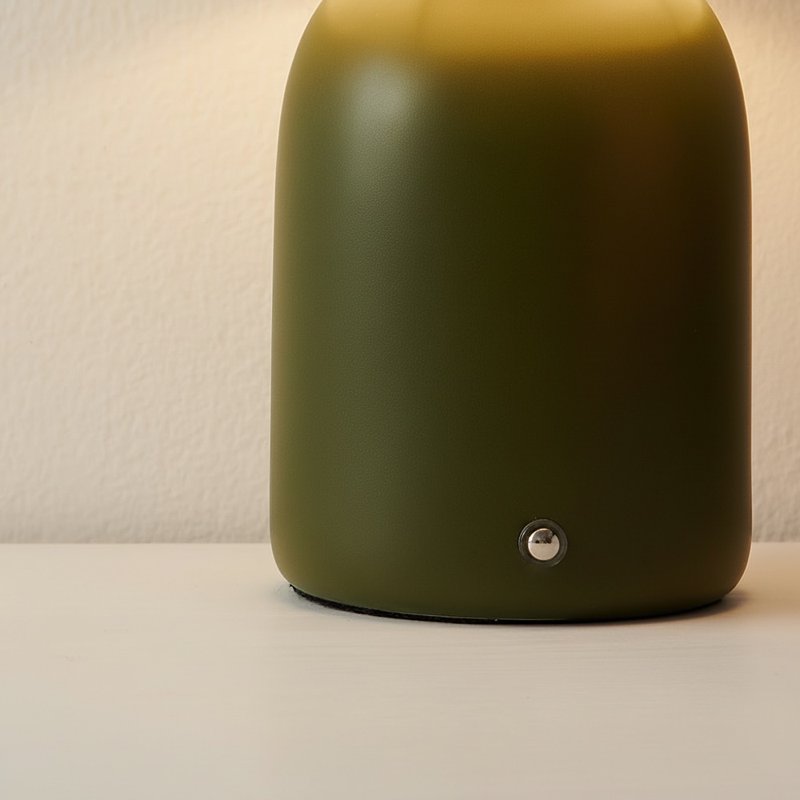 Rechargeable LED Portable Table Lamp with Dimmable Touch Sensor - Green, White Shade