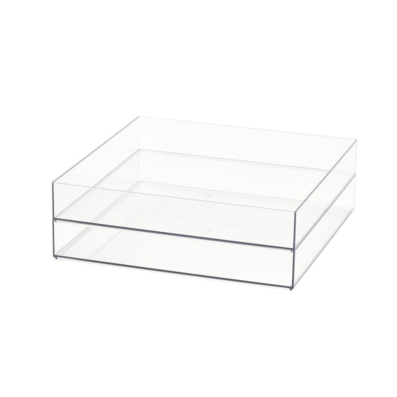 12x12 Clear Stackable Craft Storage Tray for Scrapbook & Office Supplies