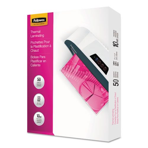Fellowes 10 Mil Laminating Pouches 11.5 x 9 Inches, Pack of 50