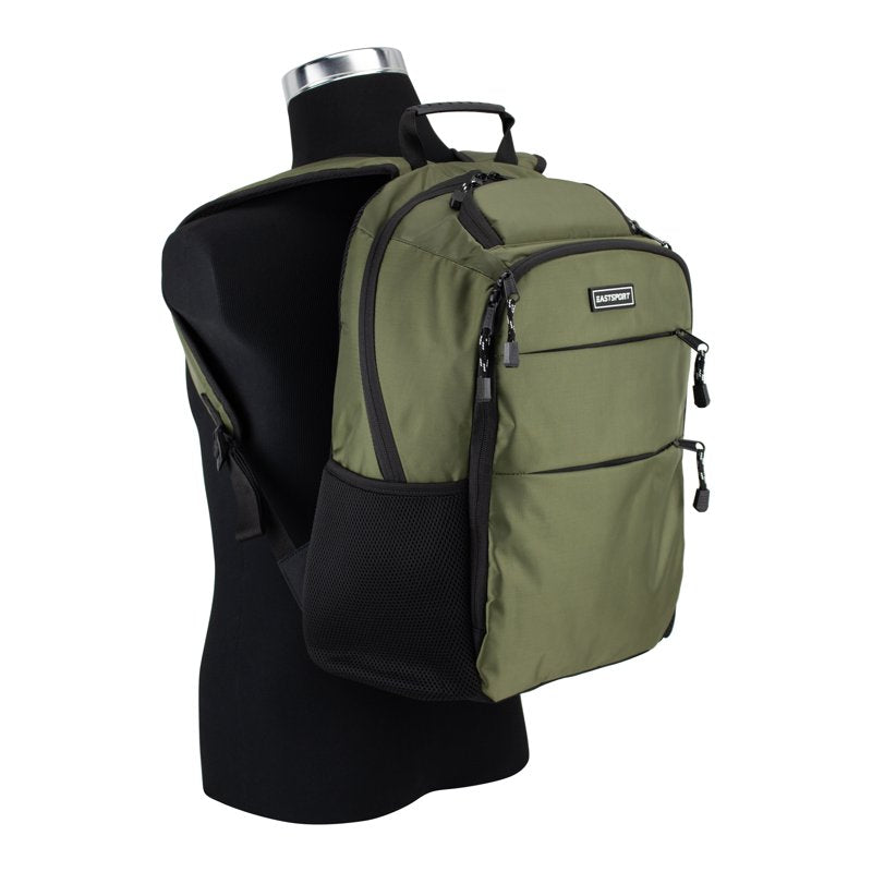 Unisex 17-Inch Lifestyle Backpack with Sunglasses Pocket - Army Green