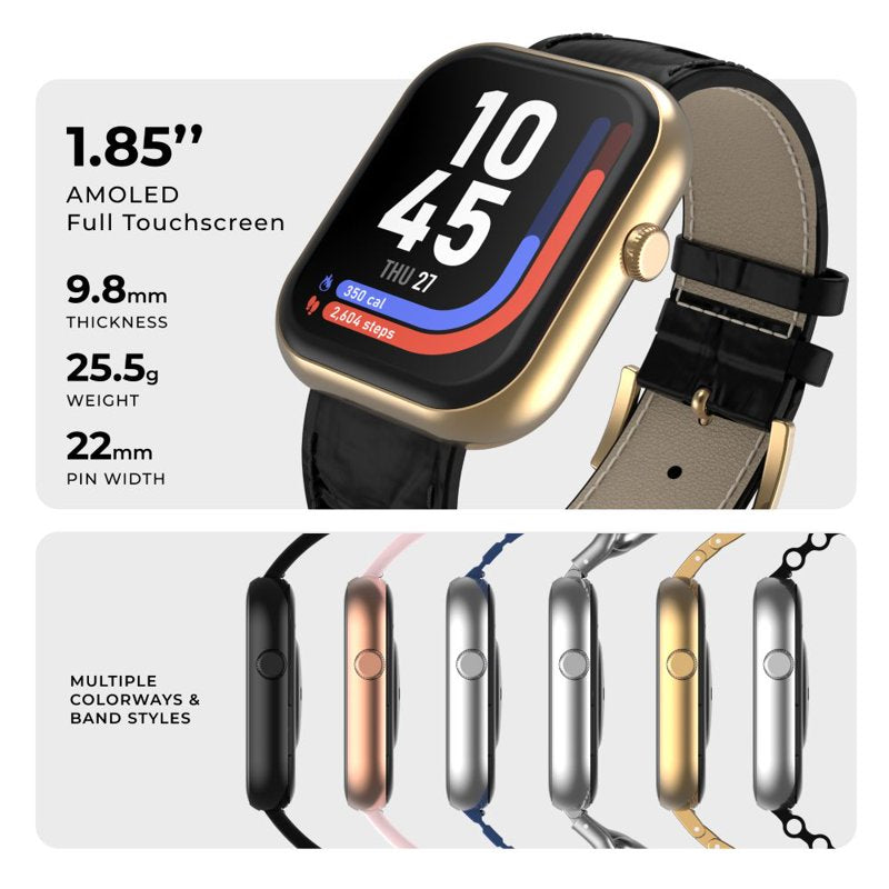 Smartwatch with AMOLED Display Heart Rate SpO2 Fitness Tracking Bluetooth Calls