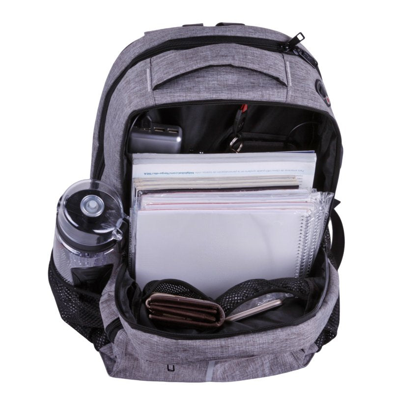 RFID Blocking Backpack with Anti-Theft Security and USB Charging