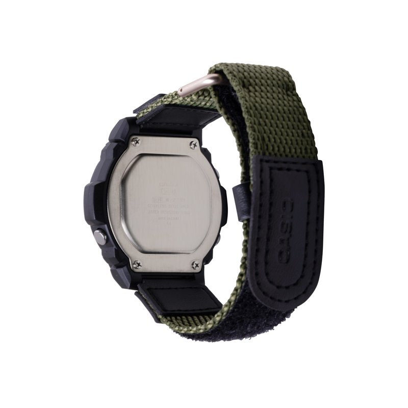 Men's Digital Watch with Cloth Band and LED Backlight - Green & Khaki Variants