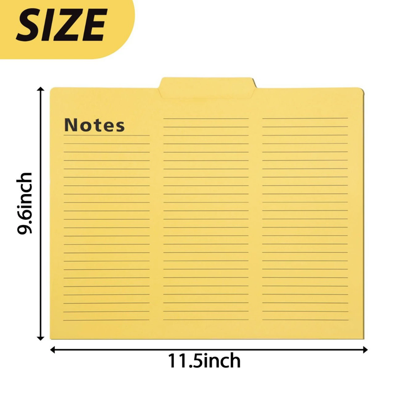 Colorful Office File Folders Set - 16 Pack, Expandable, Trisection Tabs