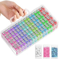 64-Compartment Bead Storage Box with Labels for Diamond Painting Supplies