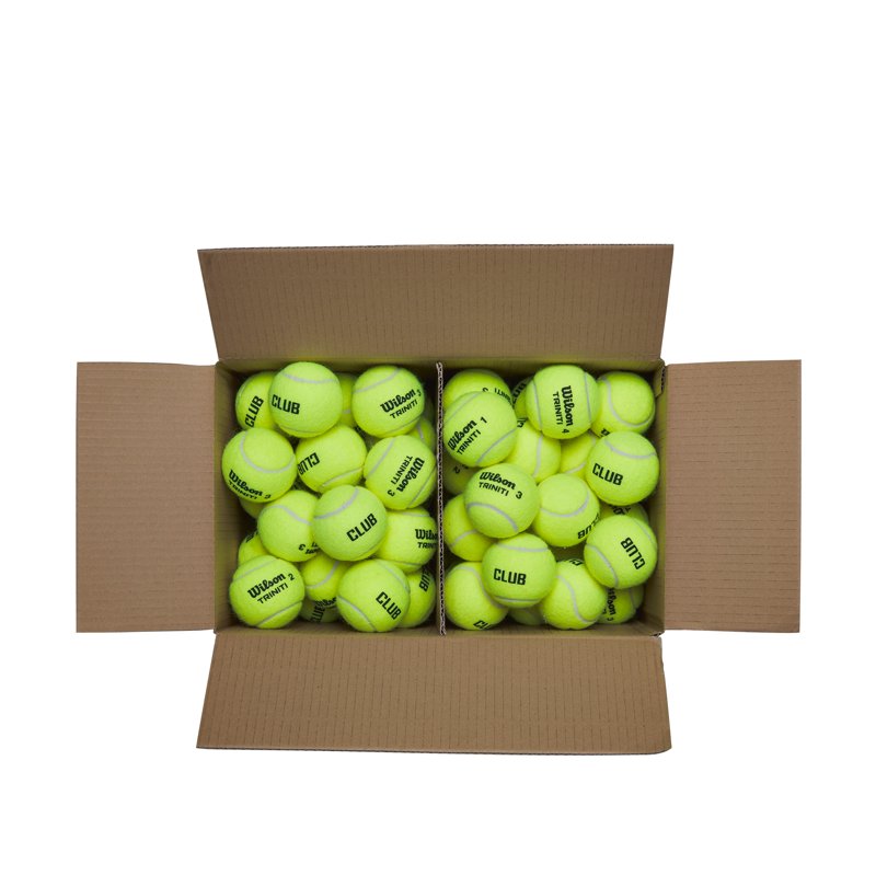 Wilson Triniti Tennis Balls - 72-Count Standard Practice Balls for Clubs