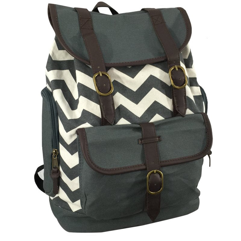 Unisex Canvas Laptop Backpack - Casual College Daypack for 15.6 Inch Laptop & Travel
