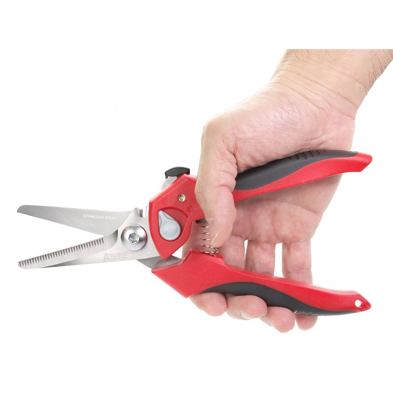 8 Inch Heavy Duty Multipurpose Shears - Industrial Utility Cutter with Micro-Serrated Blades (Variation: 8" SCutter)
