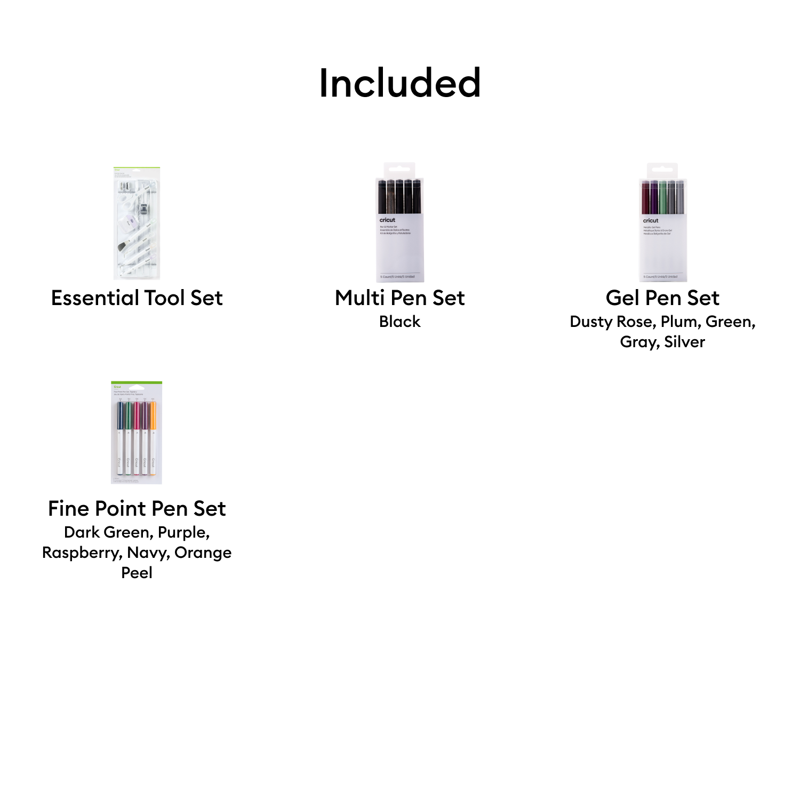 Cricut Essential Tools & Multi-Colored Pen Set for Cricut Machines