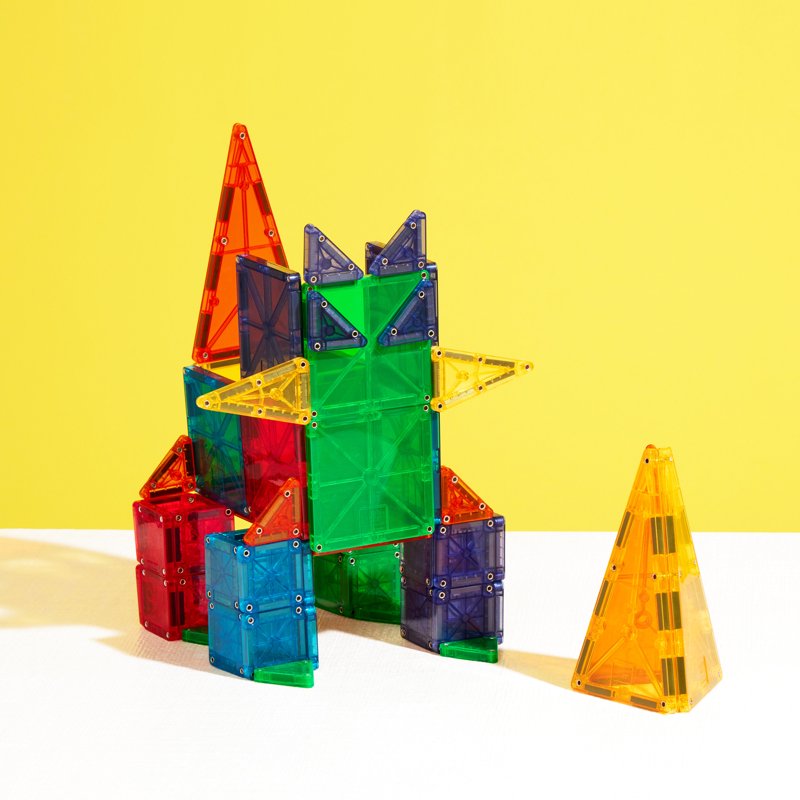 Magna-Tiles 62-Piece Magnetic Building Set for Creative Construction