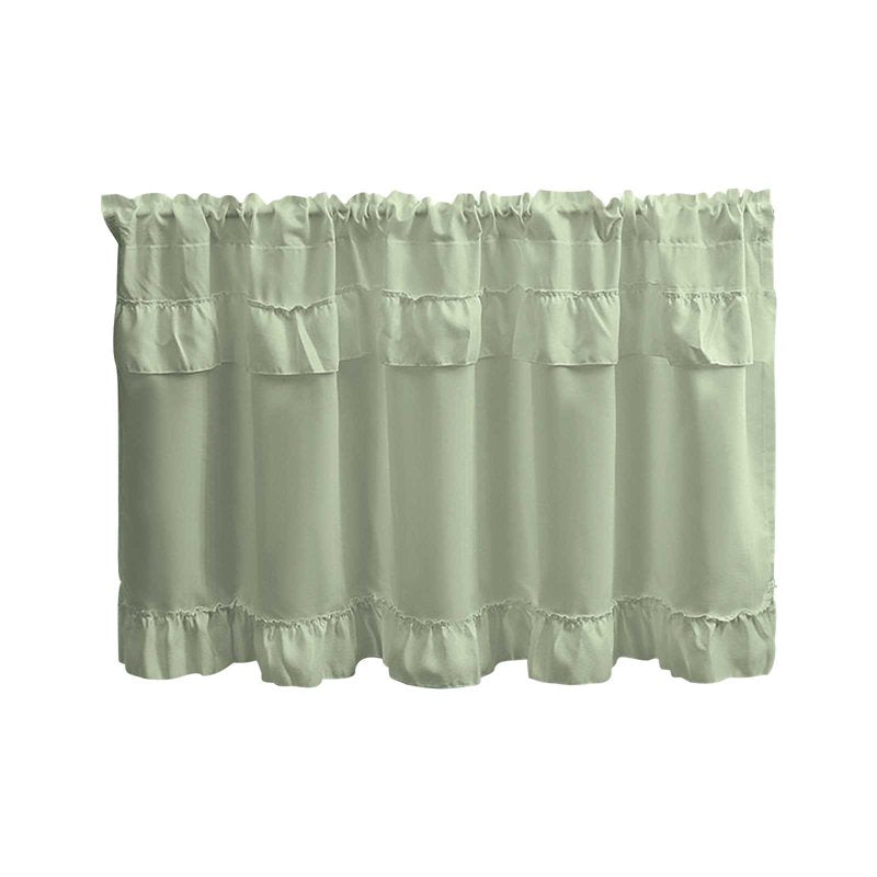 Blackout Window Valances for Living Room Bedroom Bathroom - Thermal Insulated 39x17 Inches