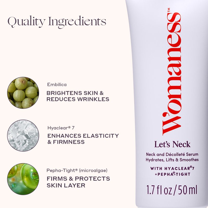 Neck Firming Serum with Cool Roll-On Applicator - Hydrate, Tighten & Smooth Crepey Skin - 1.7 Fl Oz