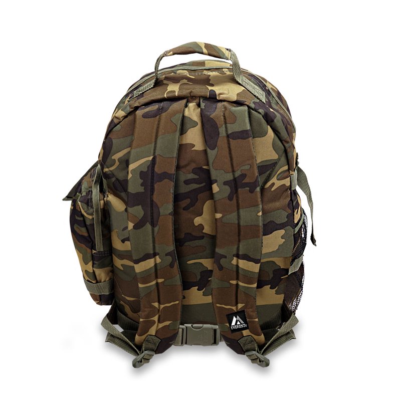 Unisex Oversized Lightweight Woodland Camo Backpack 20" for Hiking & Travel
