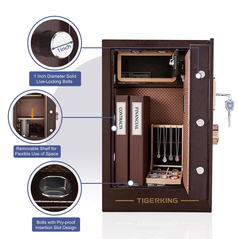 Digital Security Safe Box 3.5 Cu Ft with Electronic Keypad and Removable Shelf