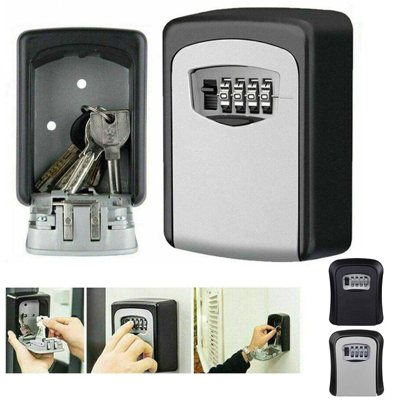 Outdoor Wall Mount Key Safe with 4-Digit Combination Waterproof Security Box