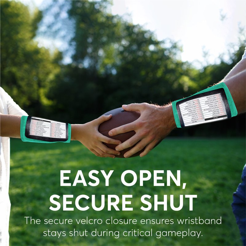 Football Play Wristbands with Playbook Compartments - Youth & Adult Sports Gear