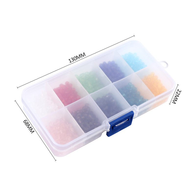 Crystal Glass Beads 4mm Bicone Spacer Beads Set – 10 Colors, 1000pcs Jewelry Making Supplies