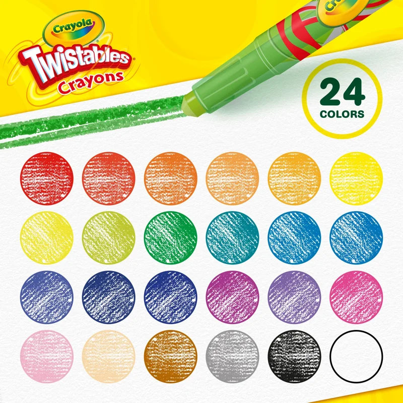 Mini Twistable Crayons Set - No Sharpening, Safe for Kids 3+