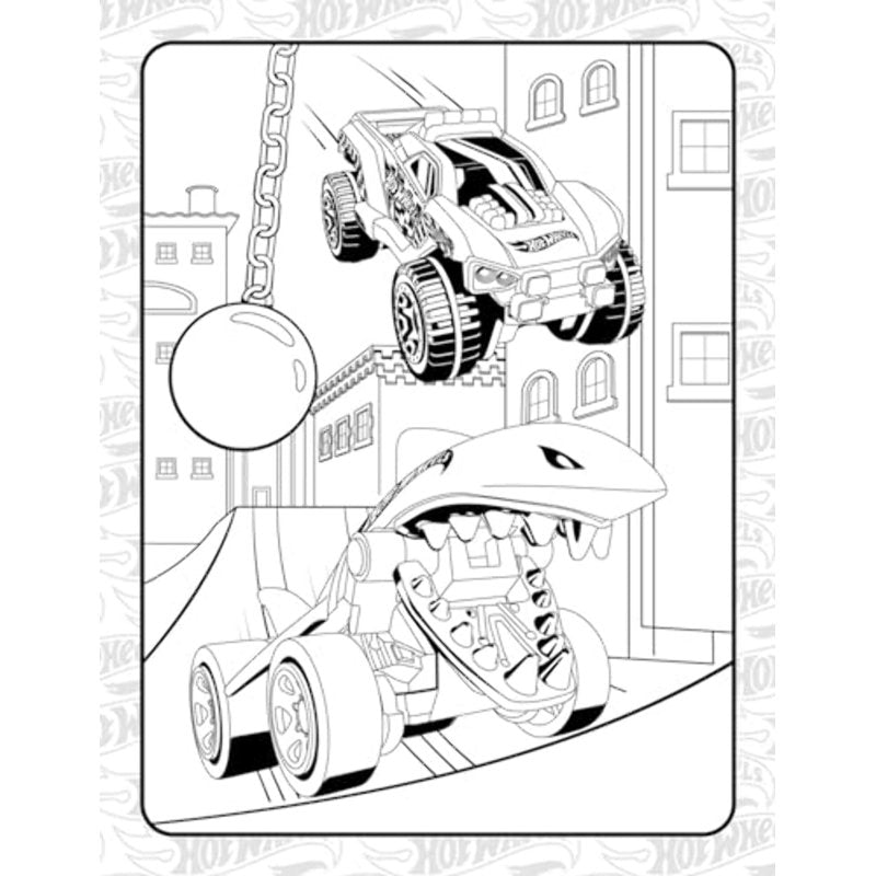 Giant Hot Wheels Coloring Book with 192 Pages for Kids - Officiel Toy