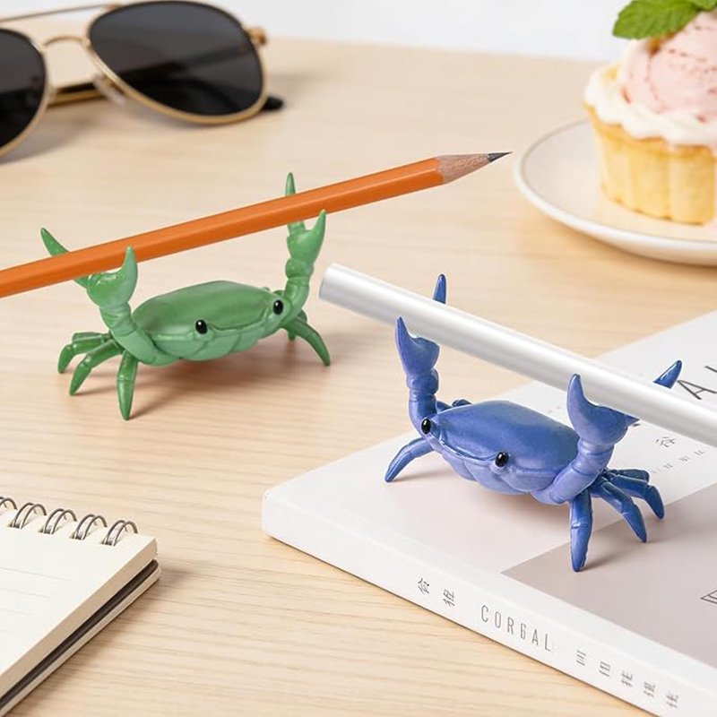 Crab Pen Holder Desk Organizer, Cute Small Item Storage for Office & Home