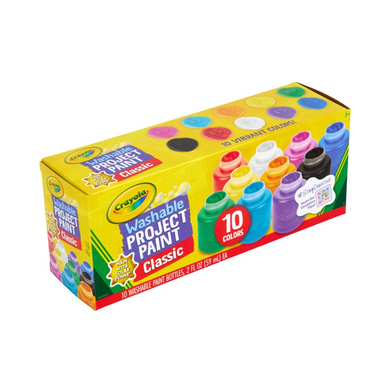 Kids Washable Paint Set 10 Colors 3 Pack - Art & Craft Supplies for Ages 3+