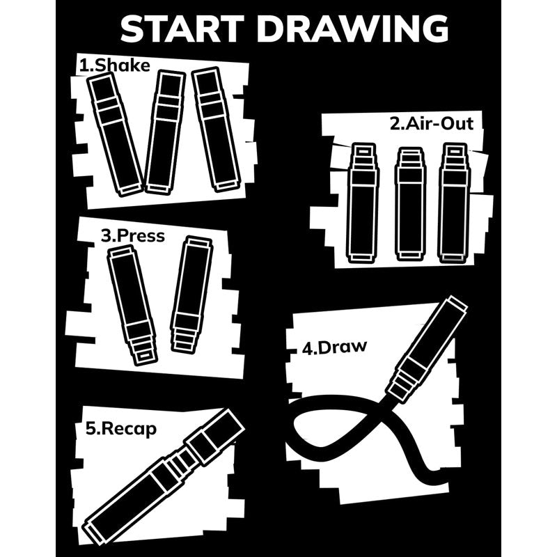 JusArt 4-Piece Jumbo Paint Marker Set - Multi-Surface Acrylic Markers for Art & Craft