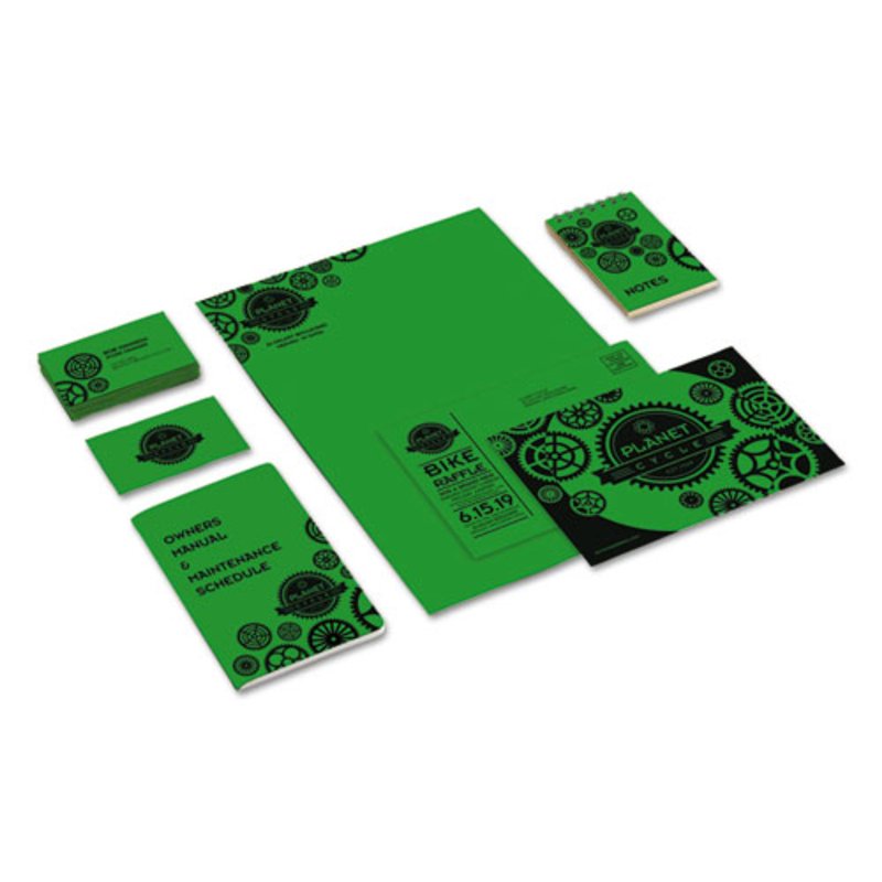Bright Green 65 lbs. 8.5 x 11 Inch Colored Cardstock - Pack of 250