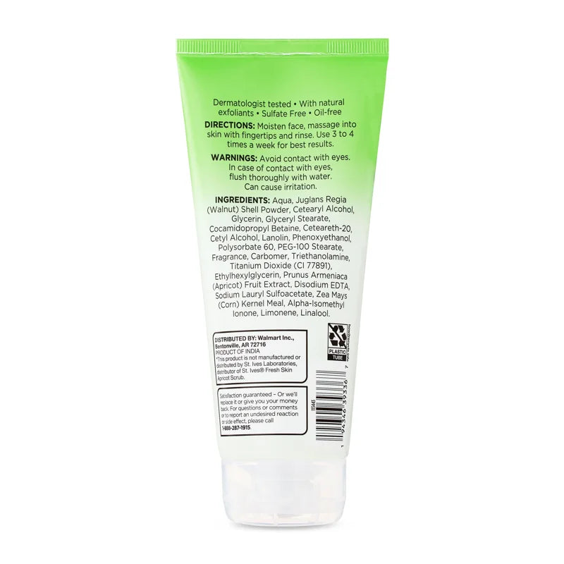Apricot Facial Scrub Cleanser for Normal to Oily Skin - 6 oz