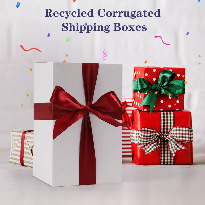 White Shipping Boxes Set of 40 - 10x6x6 Inch Corrugated Cardboard Mailers
