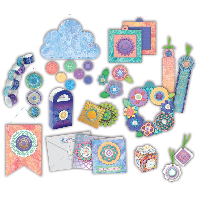 Spirograph-Inspired Craft Activity Set for Kids - 450+ Pieces No-Mess Art Kit