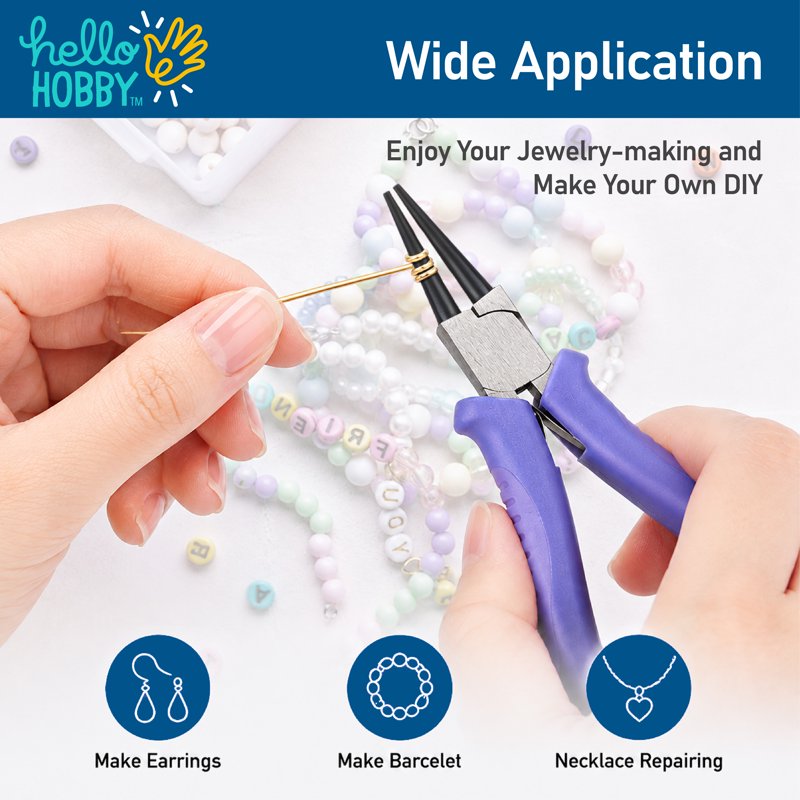 Jewelry Pliers Set - Round Nose Needle Nose & Side Cutter Tools for Jewelry Making