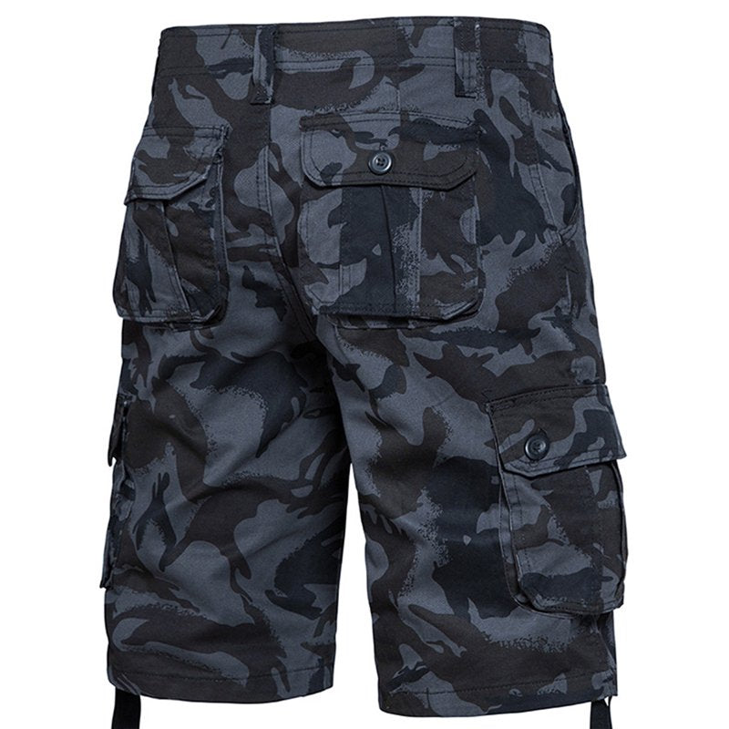 Men's Camo Cargo Shorts Below The Knee with Pockets - Relaxed Fit, Durable Fabric