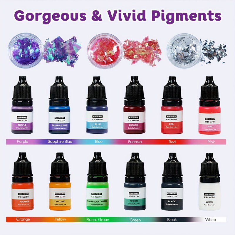 Epoxy Resin Supplies Kit with Molds, Colors, Glitter & Tools for DIY Jewelry & Crafts