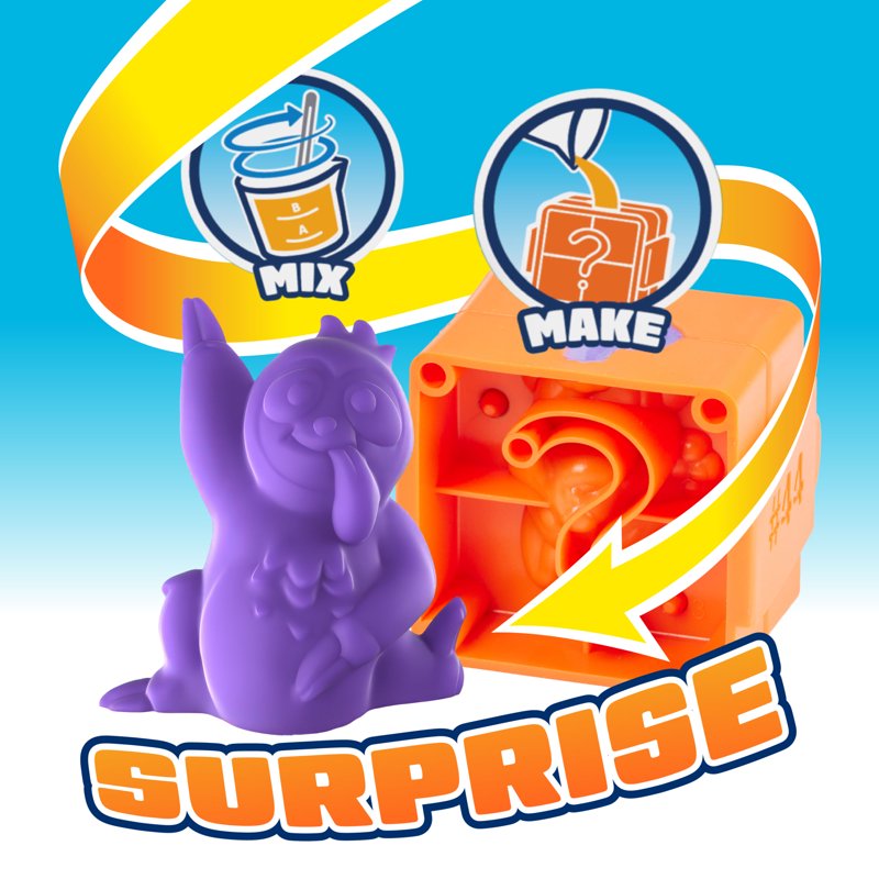 DIY Squishy Toy Kit with Mystery Characters for Kids - 4 Pack