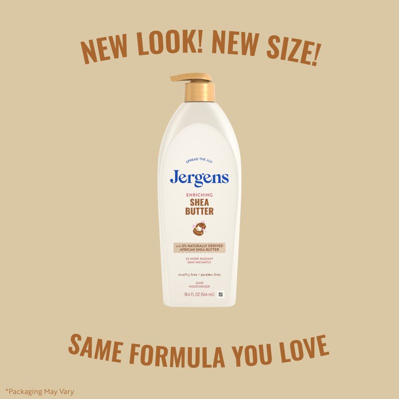 Jergens Shea Butter Body Lotion for Dry Skin - Moisturizing & Nourishing
