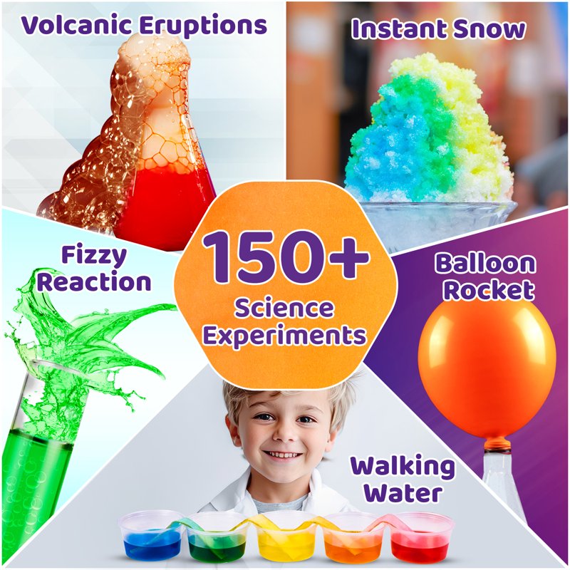 Mega Science Kit for Kids - 150+ Experiments STEM Educational Toy for Ages 6-14