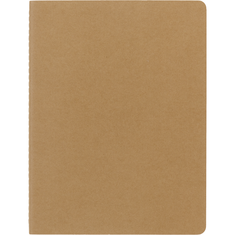 Set of 3 XL Kraft Brown Ruled Notebook Journals - Lightweight & Customizable