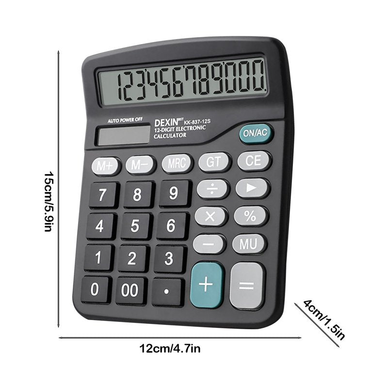 Office Desk Calculator with Large Buttons Dual Power Solar Battery