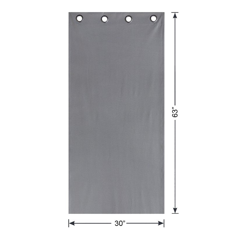 Blackout Grommet Curtain Panel - 30 Inch Wide, Room Darkening, Single Panel