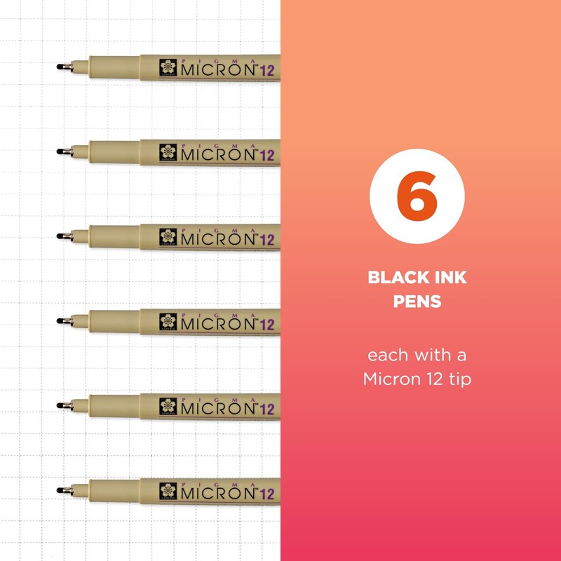 Fineliner Pens 12 Pack - Archival Ink for Drawing and Journaling