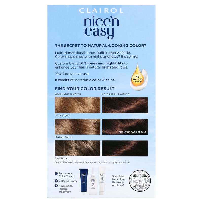 Permanent Hair Color Cream - Natural Looking Shades, Gray Coverage & Long-Lasting Results