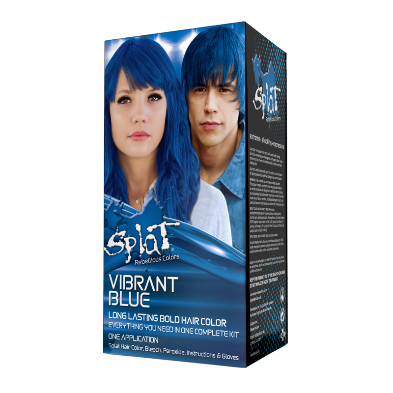 Semi-Permanent Hair Color Kit - Vibrant Blue, Bleach & Styling Supplies