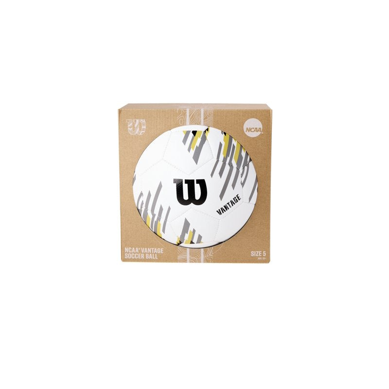 Wilson NCAA Vantage Soccer Ball - White/Gold, Size 5 (Variation: 5, White/Gold)