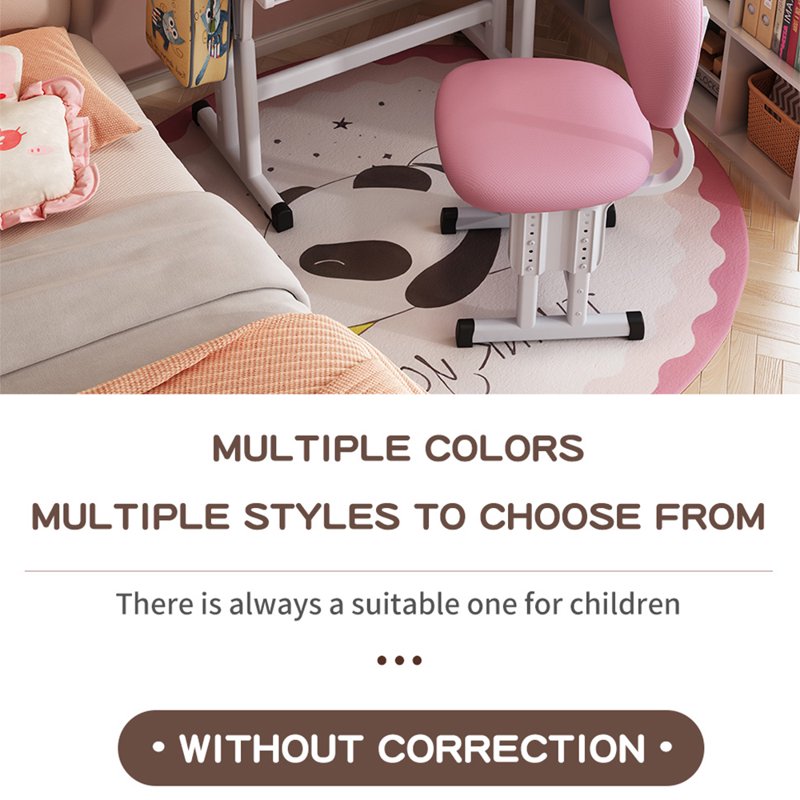 Kids Study Desk and Chair Set with LED Lamp, Book Stand & Storage Drawer