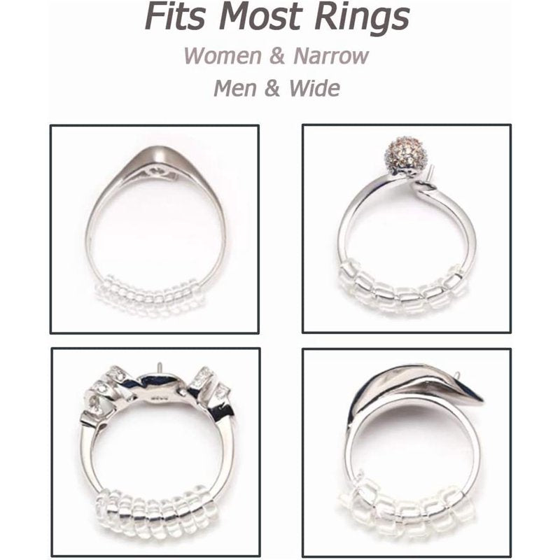 Silicone Ring Sizers for Loose Rings 12 Pack - Adjustable Ring Guards