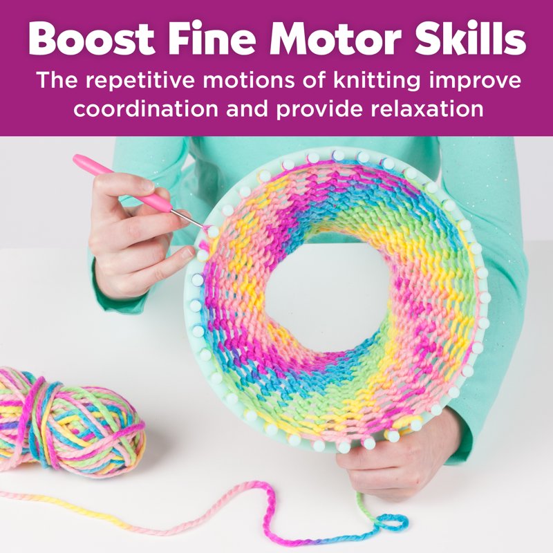 Kids Loom Knitting Kit - Create Colorful Hats & Cozy Accessories