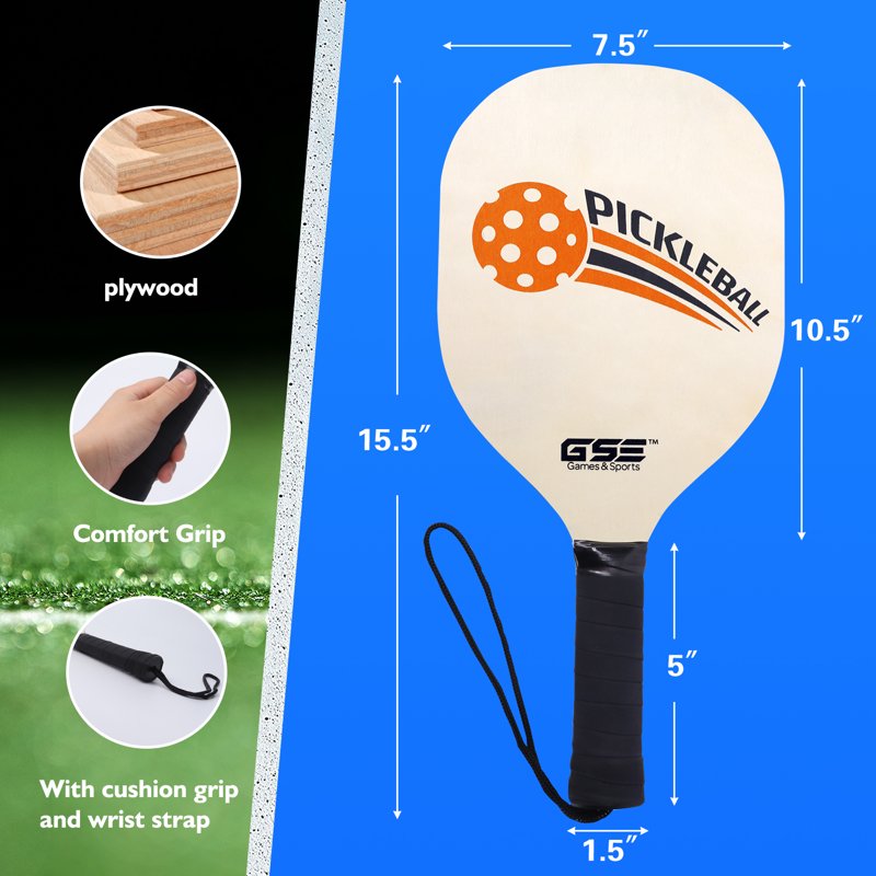 Complete Pickleball Set with Net Paddles and Balls - Outdoor Recreation